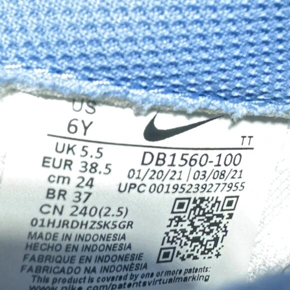 Air Force 1 S50 GS 'White University Blue' SZ 6Y/7.5 WMS - Picture 5 of 6